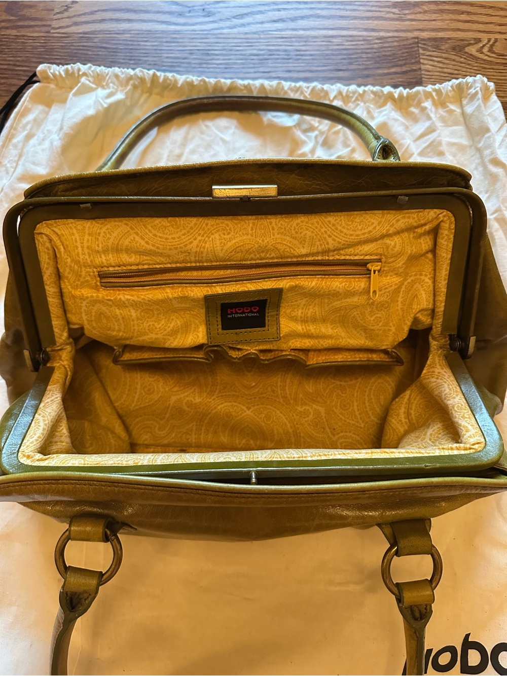 Hobo international Olive Green Leather Handbag - Picture 4 of 5
